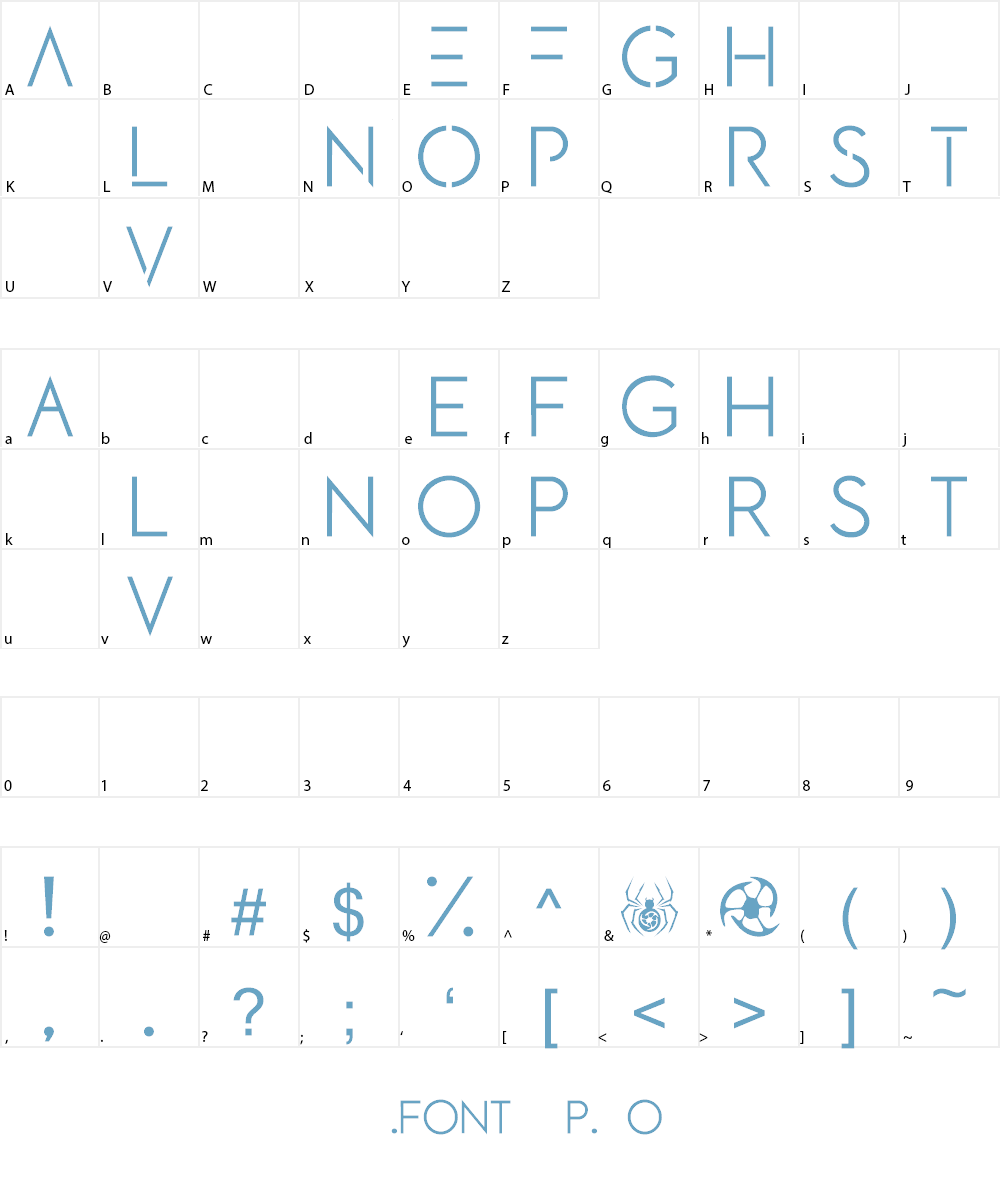 PASSENGERS OF AVALON Font Character